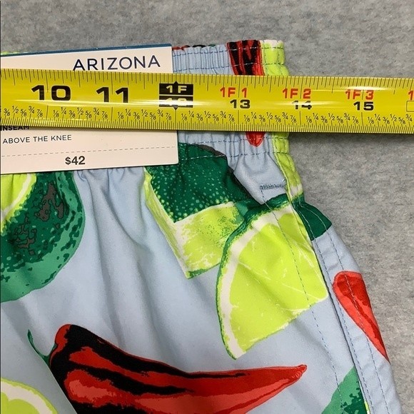 Arizona Jean Co Mens Swim Trunks, Lime & 🌶 Small - Picture 7 of 9